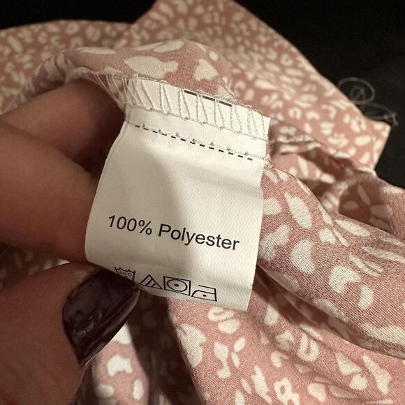 Shein Print Dress Shorts With Tie Lightweight Mauve Color - Picture 15 of 16